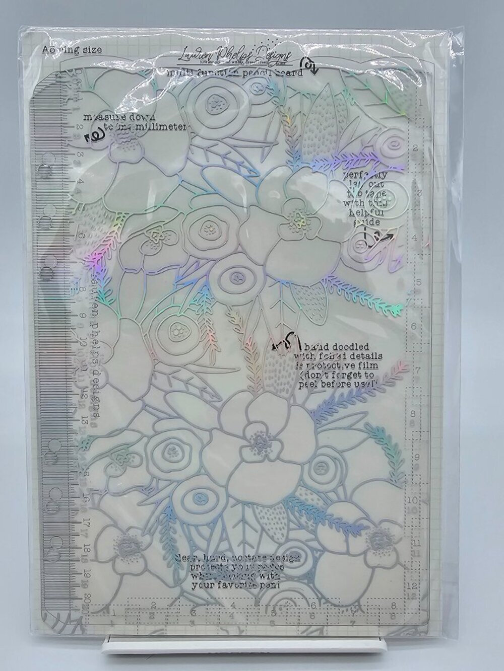 LPD Trust The Magic Holo Silver Foil Pencil Board A5 Rings, Brand New